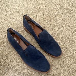 Franco Sarto blue suede loafers